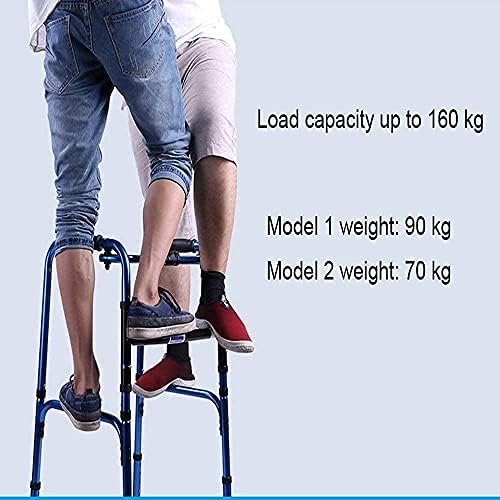 Walkers for Seniors Walkers for The Elderly Walker,Lightweight Folding Rollator Walker Walking Frames for The Elderly Lid Mobility Aid Adjustable Height Lightweight Aluminium Drive Walker for Seni ()