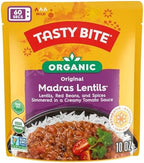 Tasty Bite Organic Madras Lentils, 10 Ounce, Pack of 6, Ready to Eat, Microwavable Entree, Vegetarian