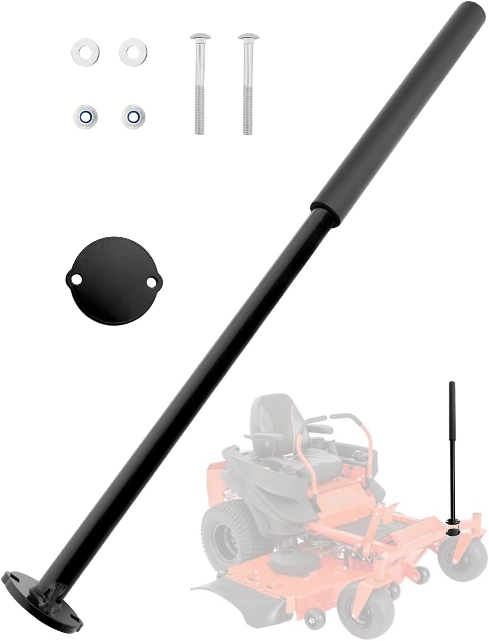Mowers Assist Handle Kit, Compatible with Bad Boy Mowers All Mowers (Except R Series), Grab Mount Assistant Handles, Lawnmower Asst. Bar, Replace#088-3500-00, One-Piece Handle Portion (No Assembly)