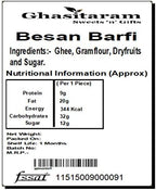 Ghasitaram Gifts Indian Sweets - Sweets -Assorted Box of Pista Barfi, Kesar Pista Delight, Choco Boat and Besan Barfi 800 GMS