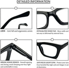 REAVEE Reading Glasses for Women, Blue Light Blocking Stylish Oversized Computer Readers Spring Hinge