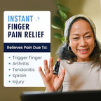 Dr. Frederick's Trigger Finger Splint - 2 ct - HSA/FSA - Index, Middle & Ring Fingers - Padded Brace for Arthritis, Mallet Finger, Tendonitis - Adjustable, Doctor-Developed - Regular Black