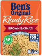 BEN'S ORIGINAL Ready Rice Brown Basmati Rice, Easy Dinner Side, 8.5 oz Pouch (Pack of 12)