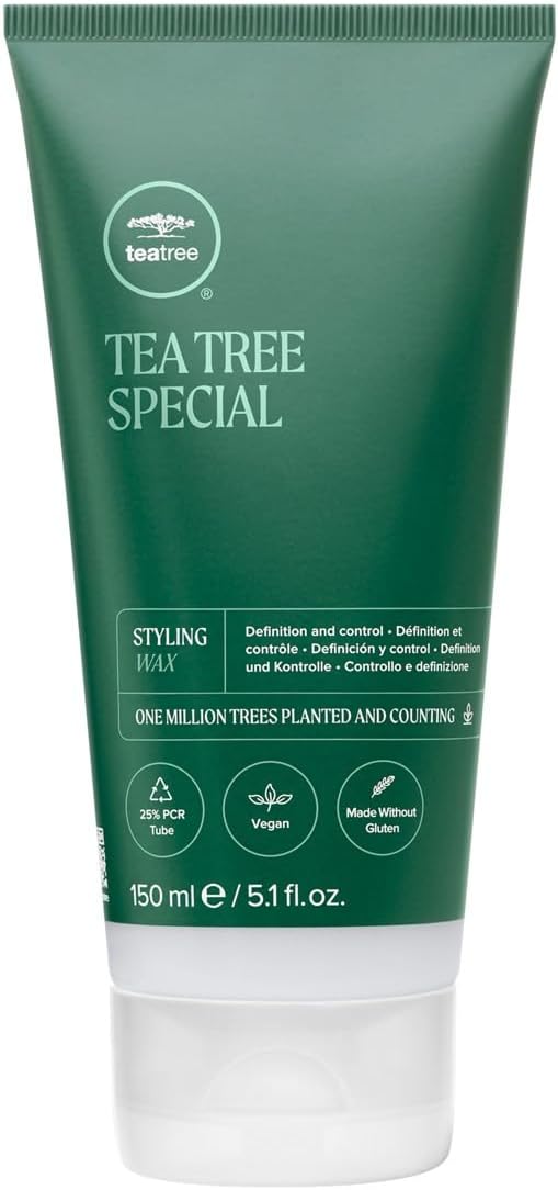 Tea Tree Styling Wax, Adds Definition + Hold, For All Hair Types, 5.1 fl. oz.