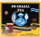 Do Ghazal Earl Grey Tea Bags - Super Ceylon Black Tea with Natural Bergamot - 100 x 2g Bags