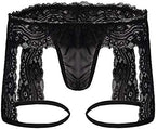 Mens Lace Panties Sexy Underwear Boxer Briefs Pouch Underwear Lingerie for Men Bikini Briefs Sissy Pouch Crossdress Panties