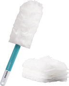 Feather Duster with 3pcs Replacement Head,Microfibre Hand Dusters Disposable,for Cleaning Cars,Keyboard,Furniture (Color : A)