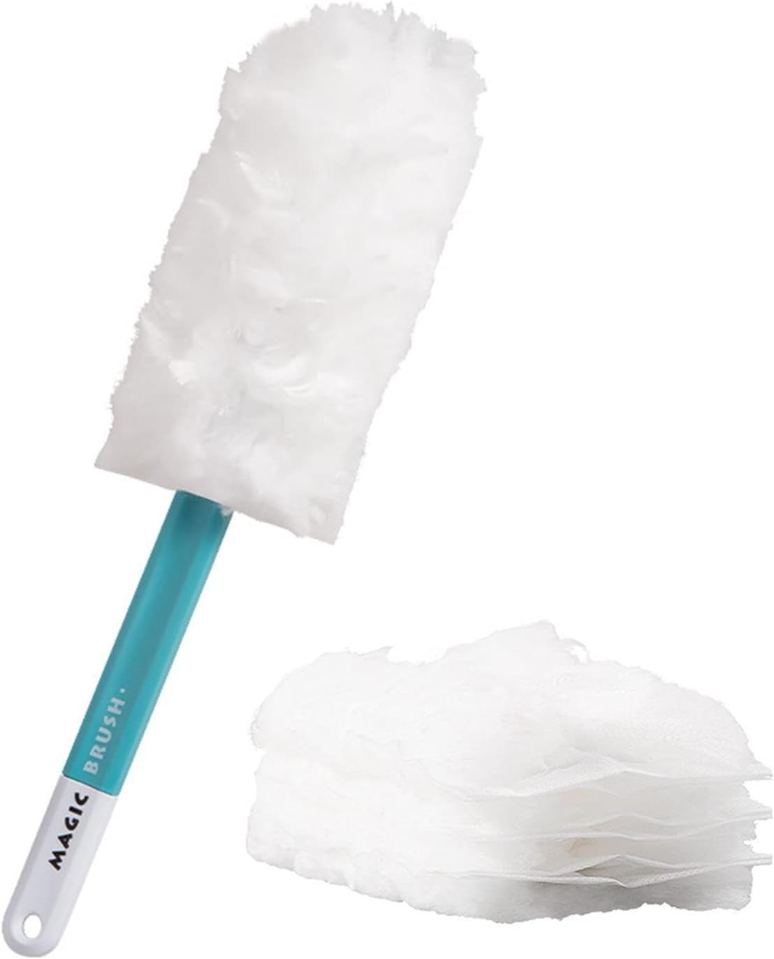 Feather Duster with 3pcs Replacement Head,Microfibre Hand Dusters Disposable,for Cleaning Cars,Keyboard,Furniture (Color : A)