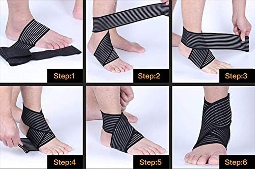 Ankle Brace Bandage, Elastic Breathable Compression Wrap Ankle Support Sleeves, Adjustable Ankle Support Brace Sleeve for Arthritis Reduce Swelling Basketball Sports Joint Pain Injury Recovery, 2 Pack