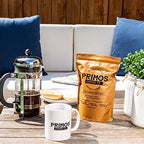 French Press Specialty Coffee, Coarse Ground, Primos Coffee Co (Dark Roast, 12 Oz)