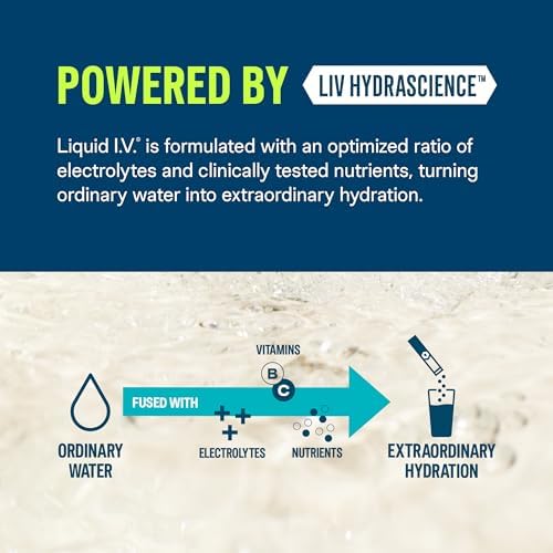 Liquid I.V.® Hydration Multiplier +Immune Support - Tangerine | Electrolyte Powder Drink Mix | 1 Pack (14 Servings)