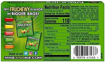 Mike and Ike Candy, Original Fruits, 4.25oz Theater Box, Pack of 12