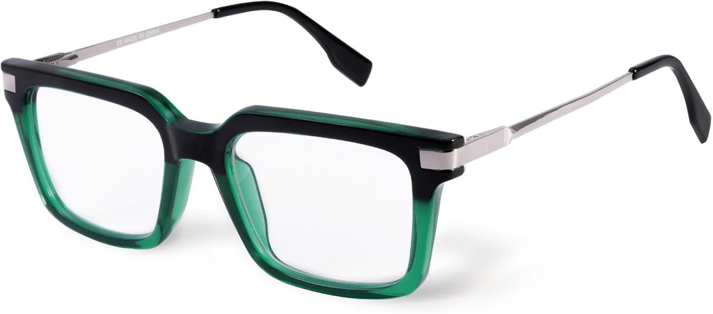 Reading Glasses for Men Women TR90 Frame Lightweight Blue Light Blocking Computer Readers with Metal Leg