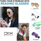 OKH Stick-on Reading Glasses Lens Adhesive Magnification Bifocal Lenses for Sunglasses Safety Goggles, No Water Needed