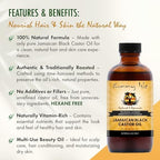 Sunny Isle Jamaican Black Castor Oil 4 Fl Oz - 100% Natural, Hexane Free, Moisturizing - Hair, Scalp and Skin