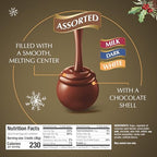 Lindt LINDOR Assorted Chocolate Candy Truffles Modern Gift Box, Assorted Chocolate Candy with Smooth, Melting Truffle Center, 7.6 oz.