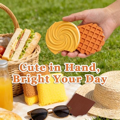 Cookie-Shaped Mini Notebook, 3-Pack, Cookie Design, Office and Travel Memo Pad (yellow)