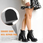 8pcs High Heel Patch, Boot Heel Replacement Square Sole Repair Tips Non-Slip Sole Protectors Rubber High Heel Shoe Grips Anti Heel Caps(6.2x6.2x0.4cm)
