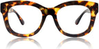 JiSoo Oversized Reading Glasses for Women Men, Stylish Designer Readers Women with Large Frame