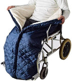 Waterproof Fleece Lined Wheelchair Blanket,Zipper Wheelchair Warmer Cover for Lower Body, Lap Blankets Winter Leg Foot Back Warm Bag for Elderly