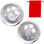 ZORZA 2Pcs Baoding Balls for Hand Therapy Chinese Health Exercise Stress Balls Dragon and Phoenix Crystals Balls for Hand Massage,Stress Relief and Exercise