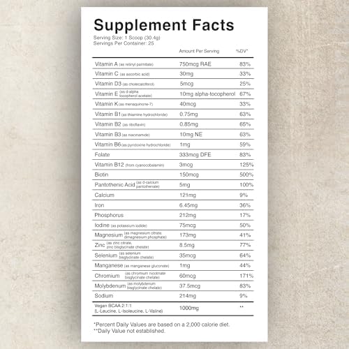 Ambrosia Plant Based Protein Powder 20g | Clean Vegan Pea Protein Powder | Gluten & Dairy Free, Keto Friendly, No Added Sugar | 25 Servings | Vanilla