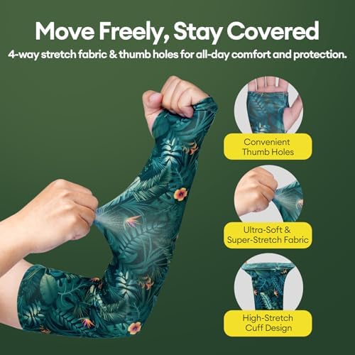 Maygrove Gardening Sleeves Anti-Slip UV Protection Arm Sleeves Cooling Thorn Proof for Gardening Farming Outdoors