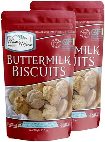 Mom's Place Gluten-Free Buttermilk Biscuit Mix (2-Pack), Dairy Free & Easy to Prepare, Nut and Soy Free, Non-GMO, Makes 8-9 Fluffy Biscuits