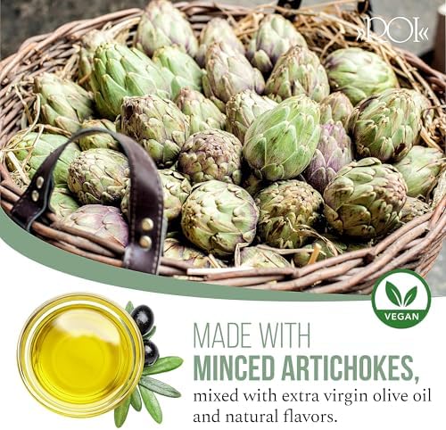 ROI Italian Artichoke Dip - Gourmet, Healthy, Vegan, Natural Artichoke Pesto for Bruschetta, Spinach Artichoke Dip, Sandwich Spread 6.3oz (180g) - Pack of 1