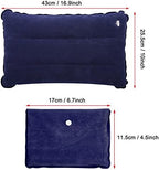 Inflatable Pillow, 2 Colors Portable Folding Casual Inflatable Air Pillow for Outdoor Travel Camping Climbing Hiking Backpacking (Navy Blue)