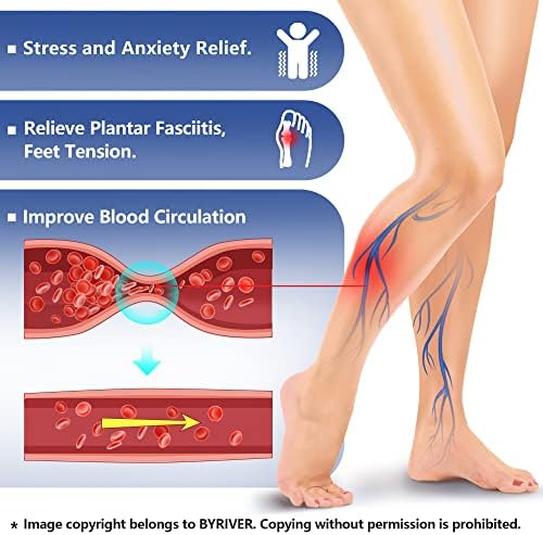 BYRIVER Tension Fatigue Relief Massager, Circulation Slippers Sandals, Foot Health Care Products Holistic Gift for Men Women Mom Dad, Muscle Relaxer Trigger Point Massage Tool (XL)
