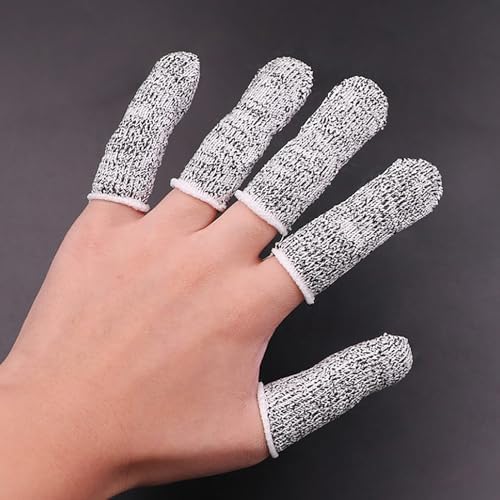 10Pcs Finger Cots Thumb Protector Anti-Cut Fingertips Finger Sleeve Flexible Resistant Protection Finger Cots DIY Work