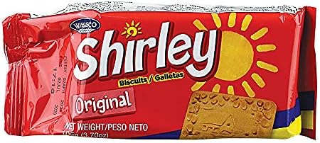 Wibisco Shirley Biscuits Mixed Flavor (4 Packs of 3.7oz Each, 2 Original 2 Coconut)