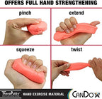 CanDo Theraputty Plus Hand Exercise Putty for Rehabilitation, Exercises, Hand Therapy, Hand Strengthening, Stress Relief - Red 3 oz Soft