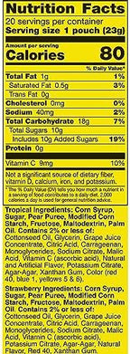 Gushers Fruit Flavored Snacks, Tropical and Strawberry Flavors, Family Pack, 20 Ct, 16 oz (Pack of 2)