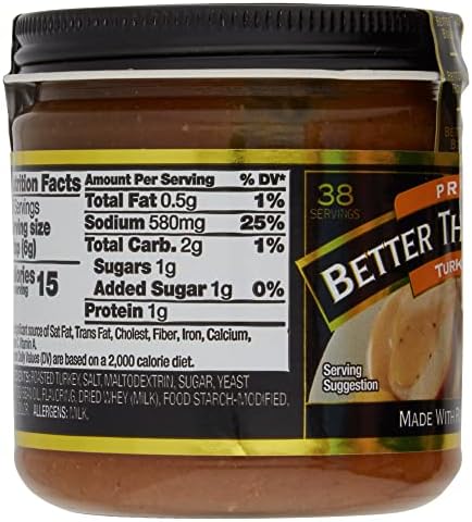 Better Than Bouillon Premium Turkey Base, Made with Roasted Turkey, 38 Servings Per Jar (8 Ounce (Pack of 1))