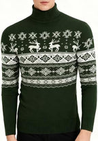 Amussiar Men's Turtleneck Sweater Slim Fit Cotton Knitted Pullover Sweater Casual Lightweight Long Sleeve Top