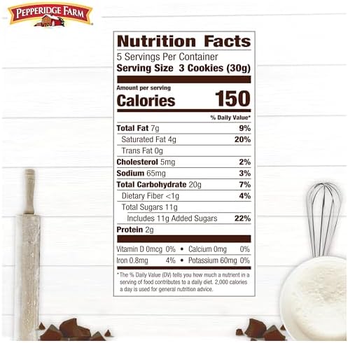 Pepperidge Farm Brussels Dark Chocolate, 15 Lace Cookies, 5.25 oz. Bag