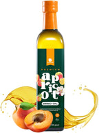Gourmanity Apricot Seed Oil, Great for Frying and Skin Care with Natural Vitamin E, Cholesterol Free Apricot Kernel Oil for a Healthier Cooking Oil Alternative, Keto And Paleo Friendly, 16.9 fl oz Bottle