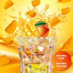 Healthy Mango Flavored Gummy Candy Snack, Vegan, Super Juicy with 70% Real Juice Content, Soft & Chewy Gummi Candy Individually Wrapped, Allergy Friendly, 1LB Pack Bulk