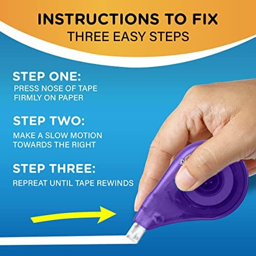 BIC Wite-Out EZ Correct Correction Tape, White, No Dry Time, Tear Resistant Tape, 4-Count