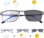 MIRYEA Blue Light Blocking Glasses UV400 Sunglasses Computer Gaming Eyeglasses Eye Protection Metal Eyewear for Men and Women