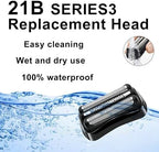 21B Series 3 Electric Shaver Replacement Head Compatible with Braun Series 3 Foil Shaver Replacement Heads 21b 3010s, 3040s,5409,etc for Braun Part 21b