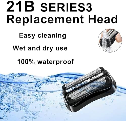 21B Series 3 Electric Shaver Replacement Head Compatible with Braun Series 3 Foil Shaver Replacement Heads 21b 3010s, 3040s,5409,etc for Braun Part 21b