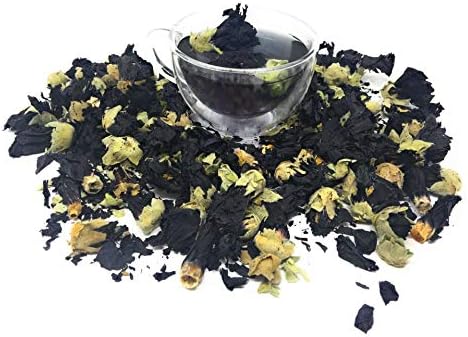Black Mallow Flower Buds from Germany - Net Weight 0.52oz / 15g - Mesmerizing Black, Beautiful Eye-catcher for Herbal Infusion, Tea, Salads and Dessert