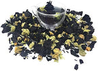 Black Mallow Flower Buds from Germany - Net Weight 0.52oz / 15g - Mesmerizing Black, Beautiful Eye-catcher for Herbal Infusion, Tea, Salads and Dessert