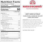 Maria & Ricardo's Soft Yellow Corn Tortillas. (3 Pack) Made from a blend of corn and wheat. Non GMO PV. Vegan. Kosher. 8 Tortillas per Pack