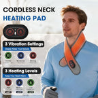 Cordless Neck Heating Pad for Pain, Neck Massager with 660nm 850nm Red Light, Neck Heating Pad for Pain Electric, Heated Neck Brace Wrap for Soreness Stiffness Pain Relief