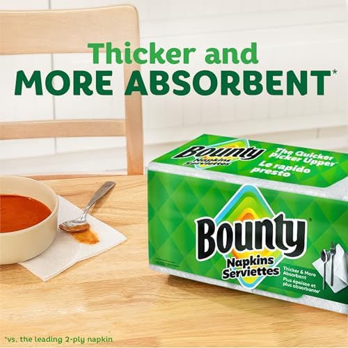 Bounty Paper Napkins, White, 400 Count