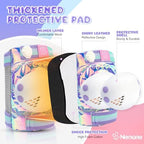 NEMONE Mermaid Knee Pads for Kids, Girls Boys Knee Elbow Pads Wrist Guards with Drawstring Bag, Adjustable Reflective Protective Gear Set for Roller Skates Bike Cycling Skateboard Scooter